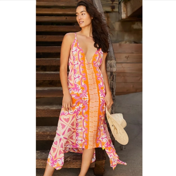 Anthropologie Mixed Print Swim Cover Up Dress - Picture 1 of 16